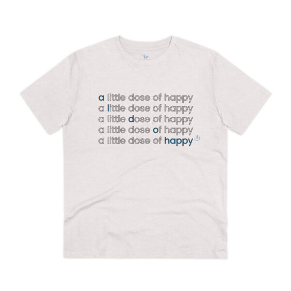 organic classic a little dose of happy t-shirt in cream heather grey - a little dose of happy organic classic a little dose of happy t-shirt in cream heather grey - a little dose of happy