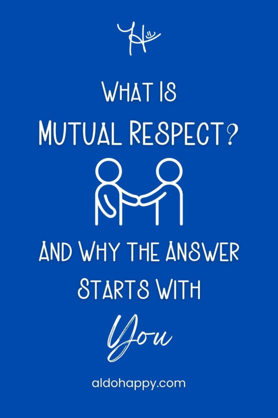 Two illustrated figures shaking hands — What Is Mutual Respect? And Why the Answer Starts With You — a little dose of happy